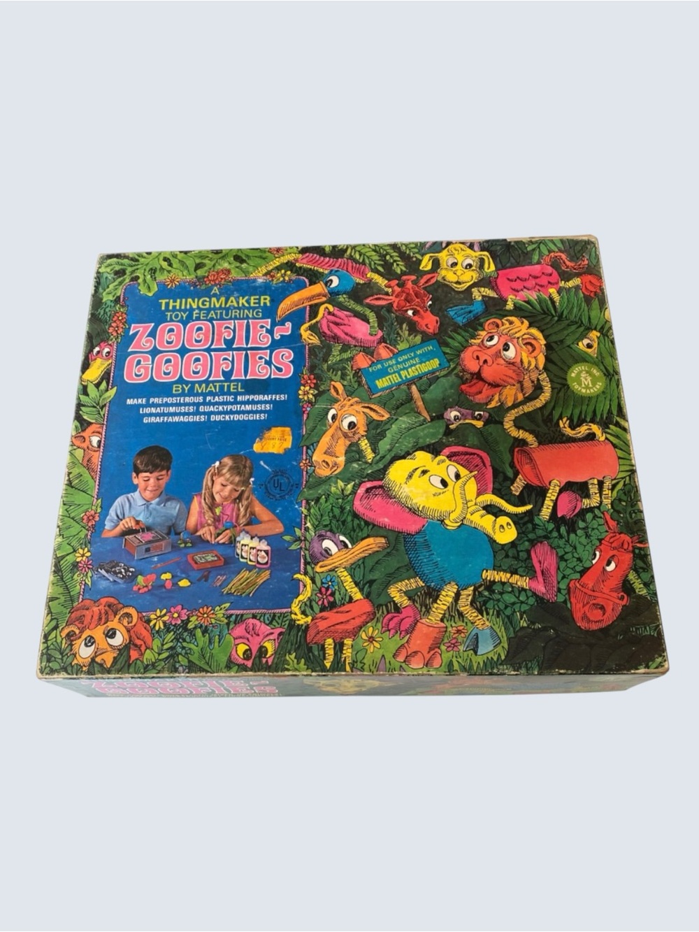 Mattel Thingmaker Zoofie Goofies Vintage 1968 Giraffes Hippos Elephant